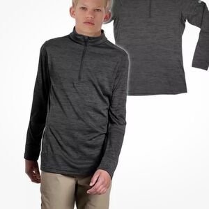 KUHL Kid’s Ryder 1/4 Zip Gray Pullover Long Sleeve Sweater Sz Medium